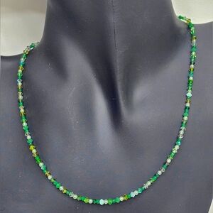 14k Gold and Emerald necklace